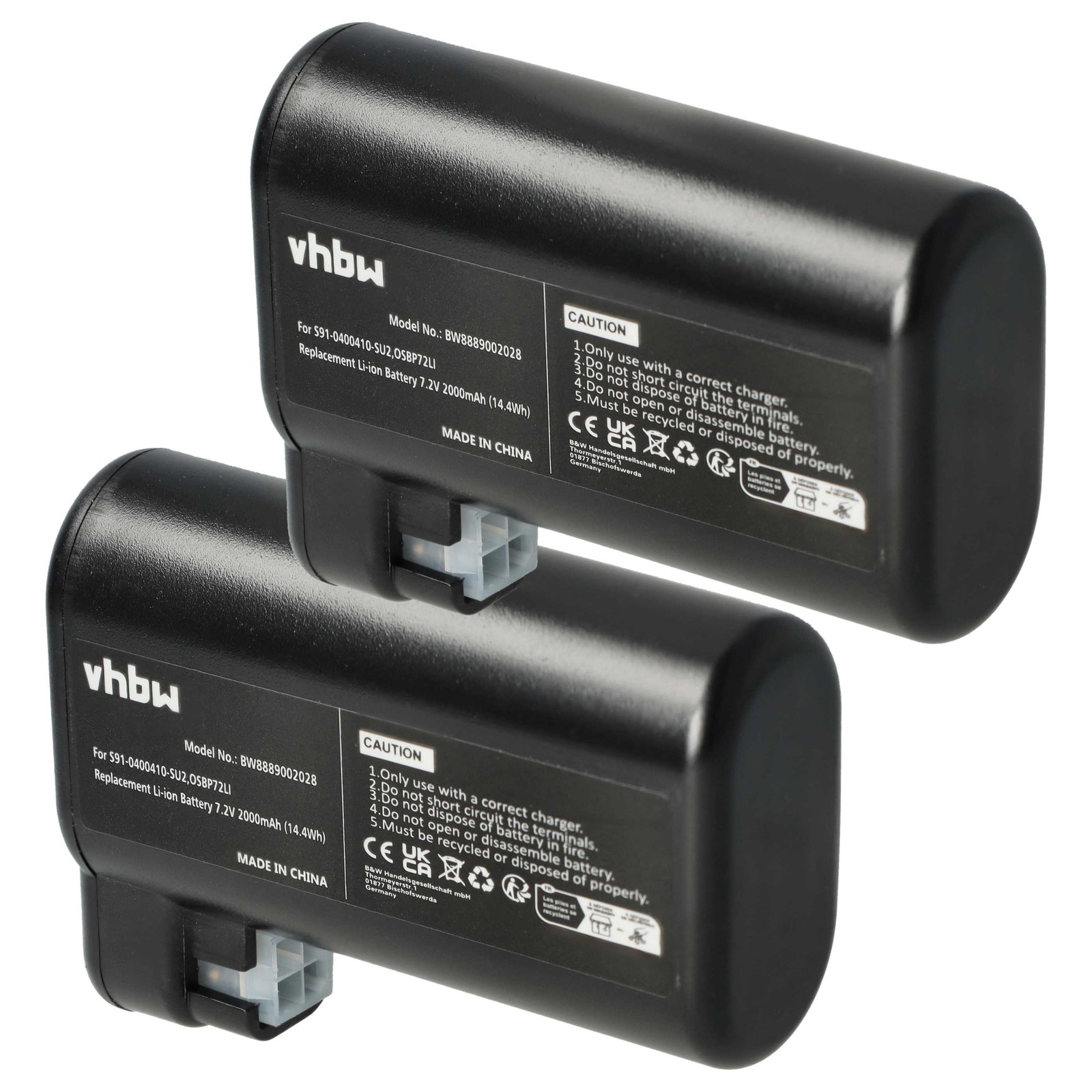 2x Battery for Electrolux 900258192 900257983 900257877 900258193 2000mAh 7.2V