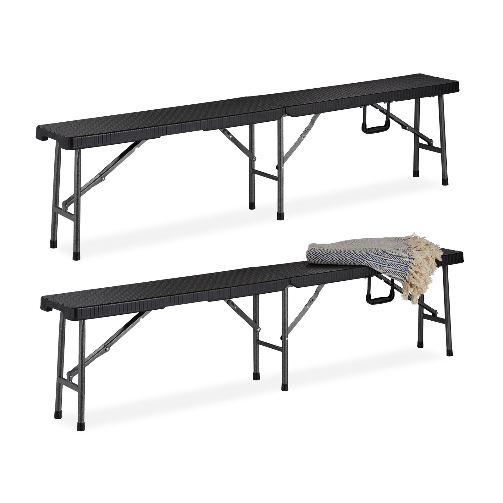 Fold-up bench Portable Beer Table Collapsible Garden Seat Lightweight Easy Carry