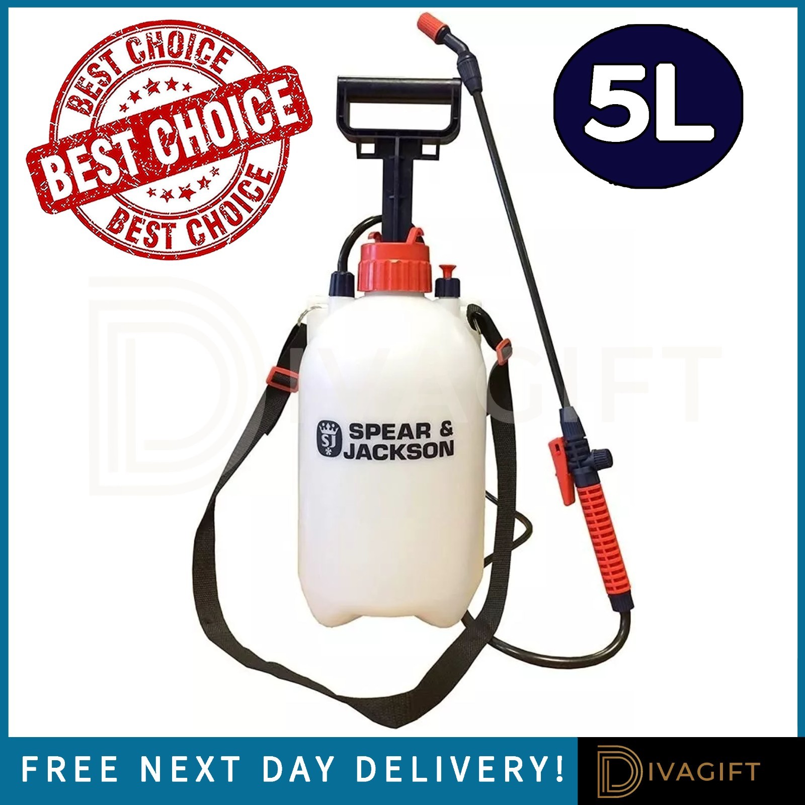 SPEAR & JACKSON 5LPAPS 5 LITRE PUMP ACTION GARDEN PRESSURE SPRAYER SPRAY 5L NEW