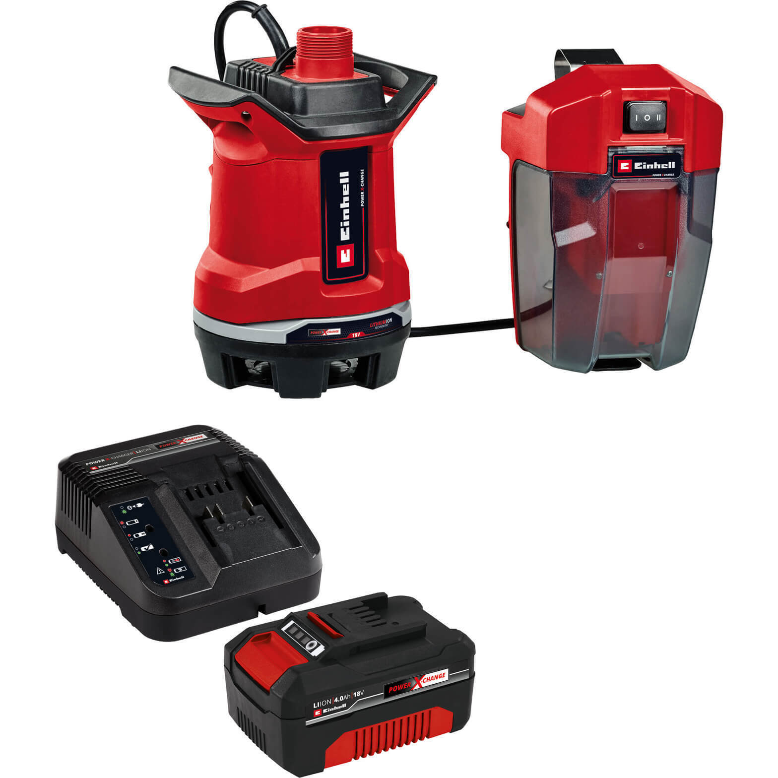 Einhell GE-DP 18/25 Li 18v Cordless Dirty Water Pump 7500 l/h 1 x 4ah Li-ion