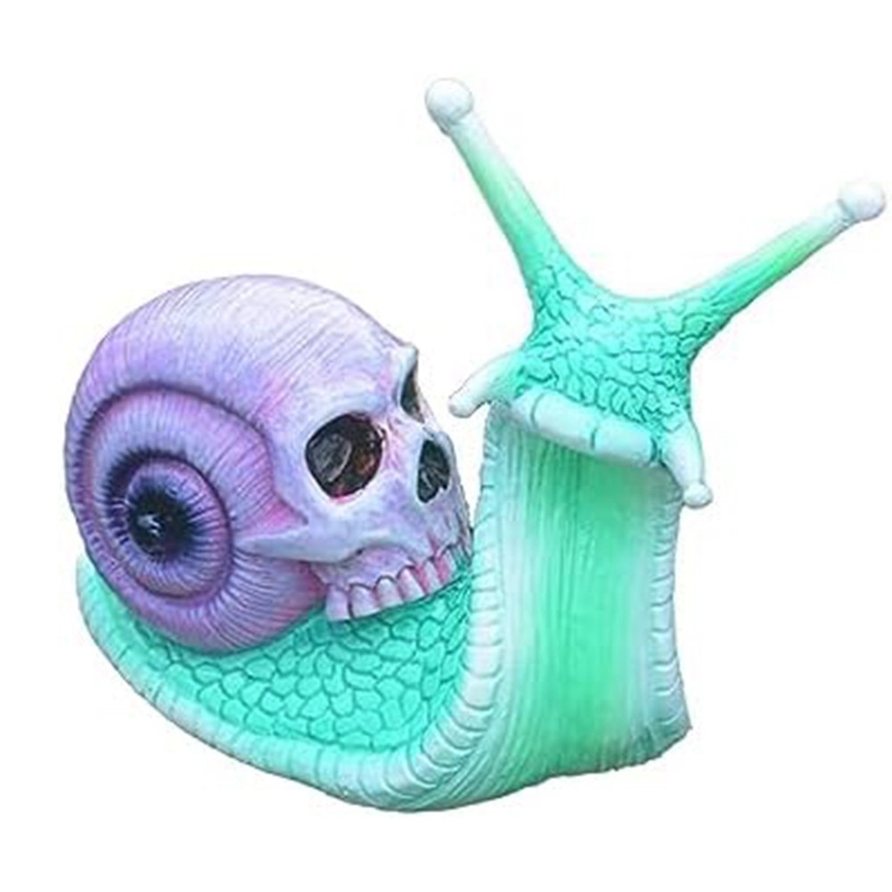 3X(Halloween Skull Snail, Skull Sculpture, Home Decor Resin Crafts Outdoor3061
