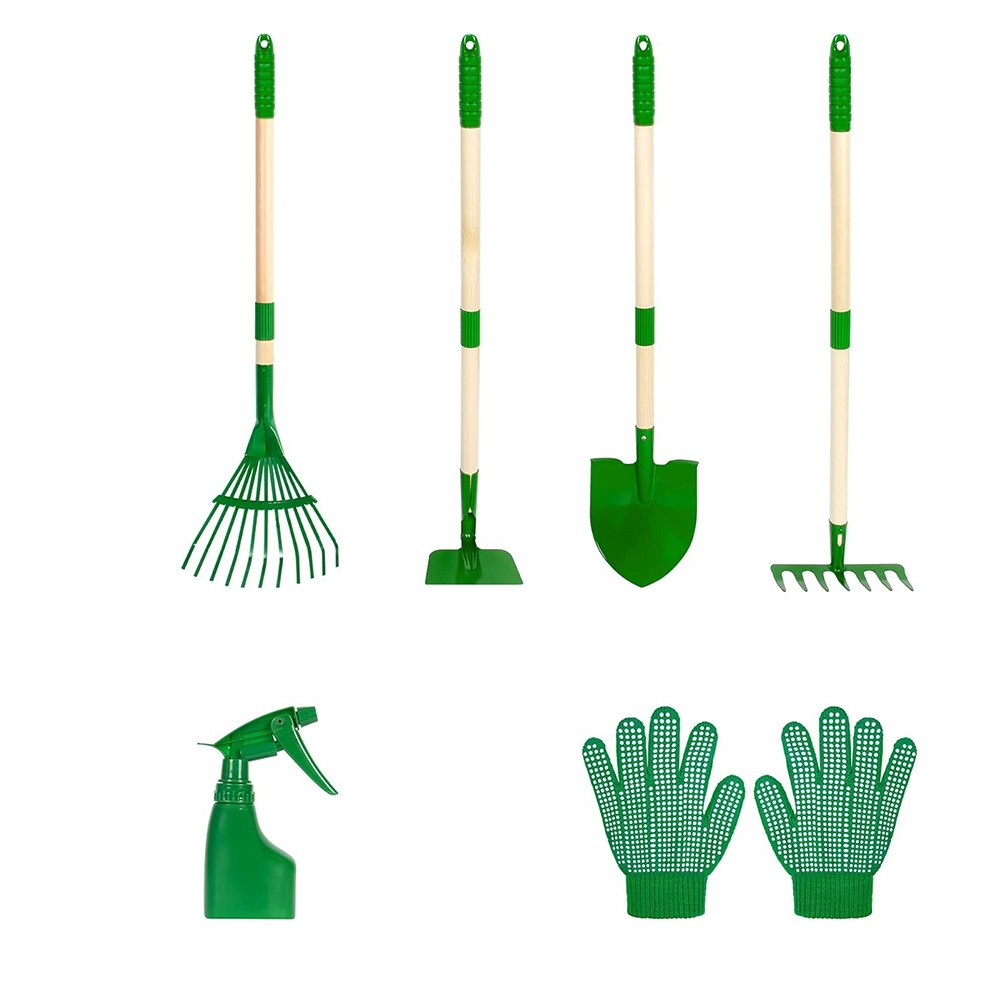 Kids Gardening Tools Set - 6pcs Garden Tool for Kids with Shovel, Rake, Hoe1172