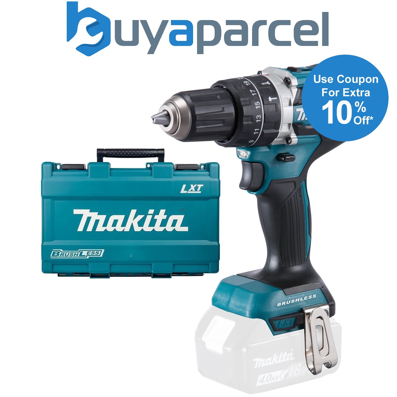 Makita DHP484Z 18V LXT Lithium Ion Brushless Combi Hammer Drill Bare + Case