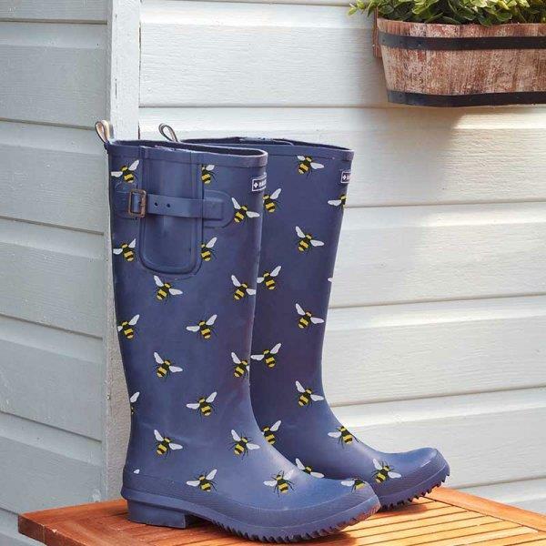 Smart Garden Bees Rubber Wellington Boot Size 4