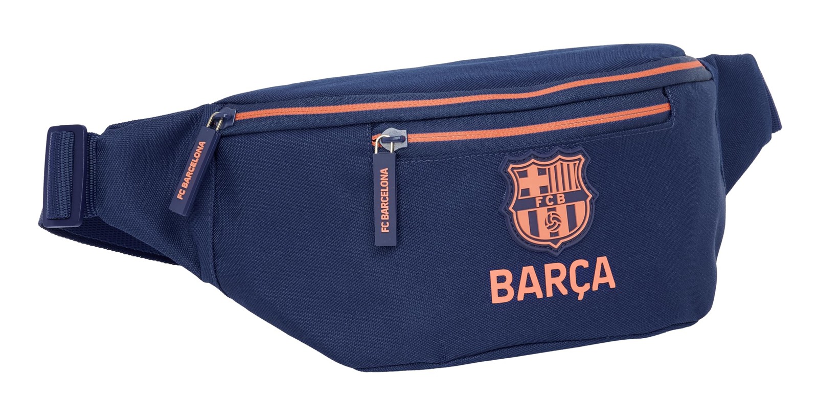 F.C.BARCELONA 2nd EQUIPMENT – Waist Bag with External Pocket, Ideal for Youth an
