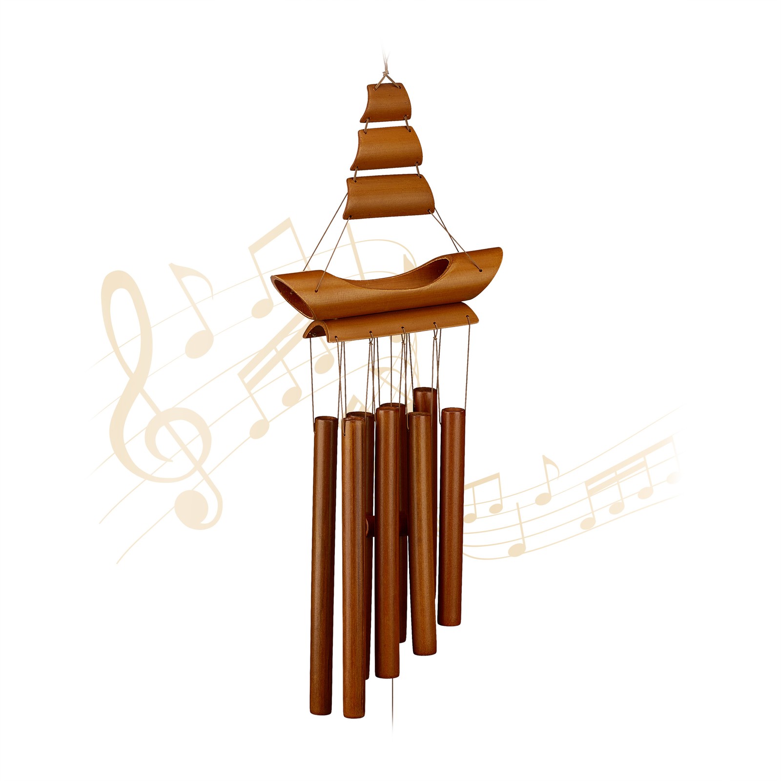 Bamboo wind chime Outdoor Hanging Bells 220 g Lightweight Bamboo Wind Chimes
