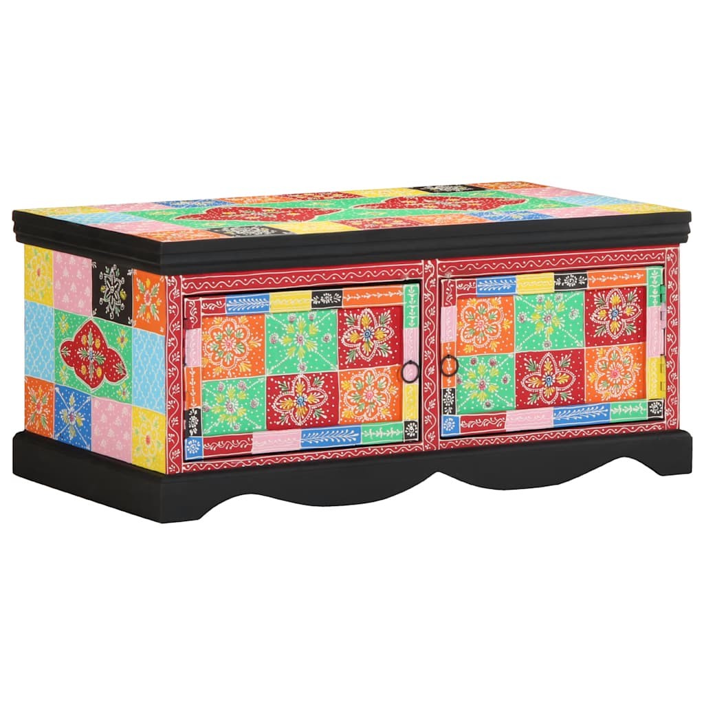 Coffee Table Multicolour 90x50x40 cm Solid Wood Mango side table vidaXL