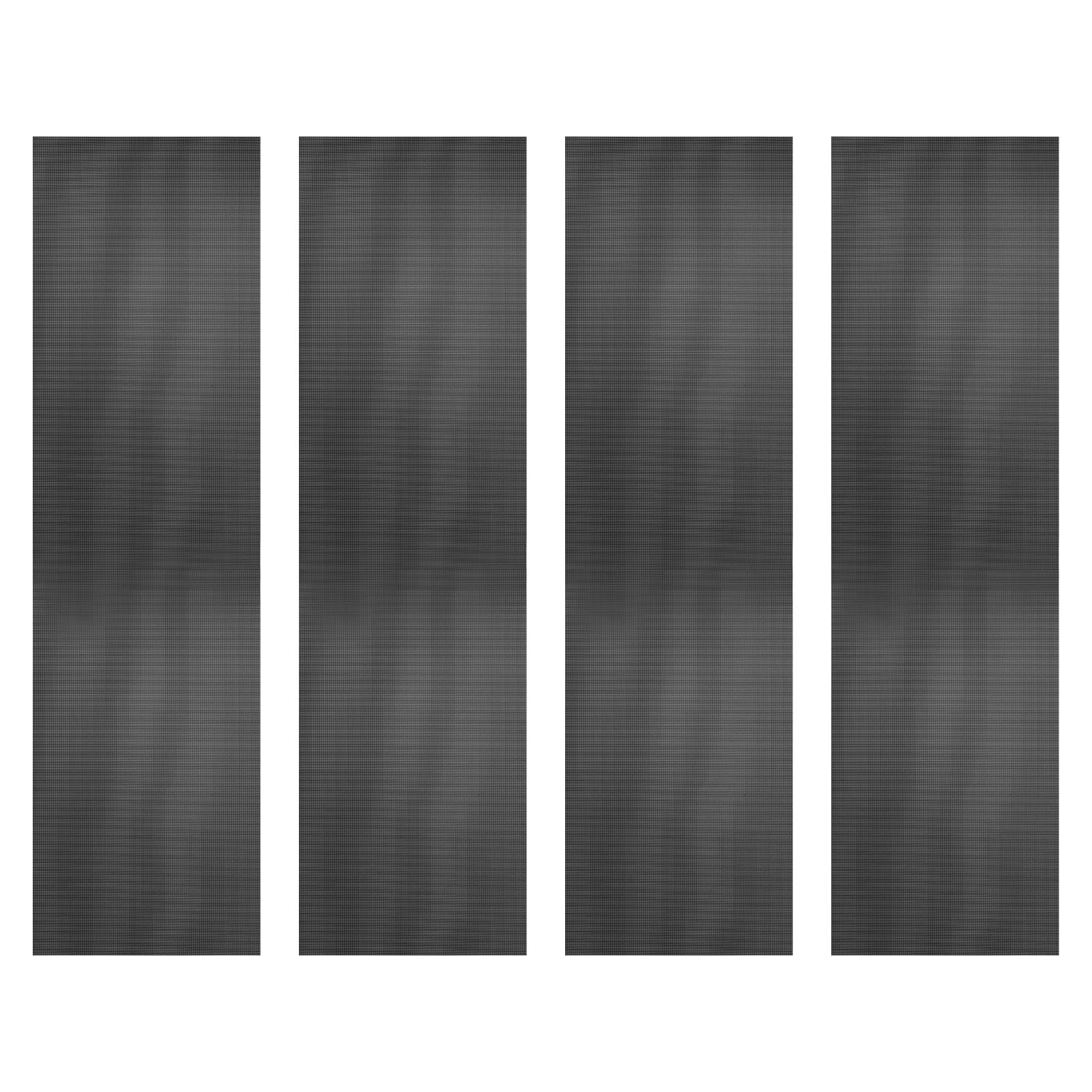 PC Fan Dust Mesh 39.4"x11.8" 0.8mm Hole, 4 Pcs Dust Filter Black