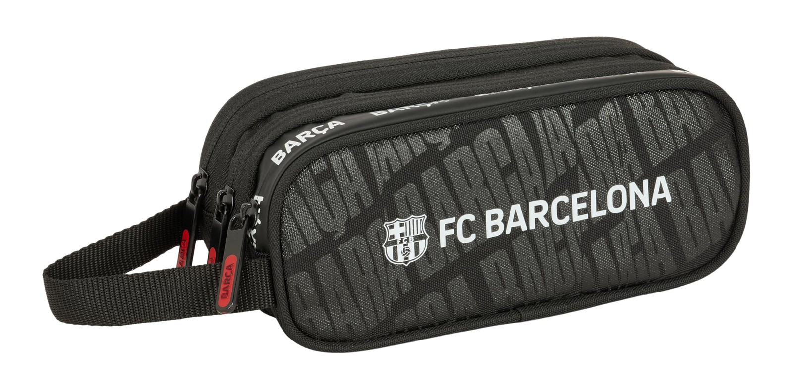 F.C. BARCELONA - Triple Zip Pencil Case, Children, Child, Ideal for Children fro