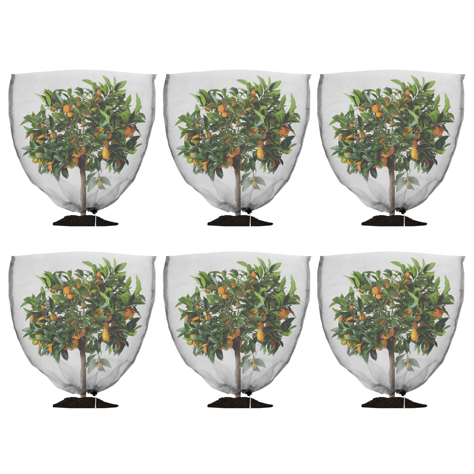 6-Pack Garden Plant Netting, 3.3 x 3.3 Feet Fruit Trees Bird Netting [Black]