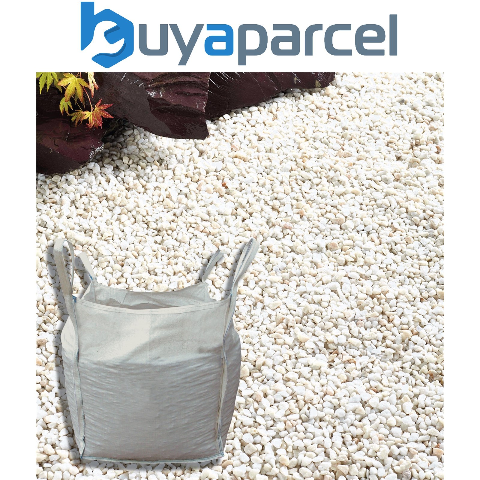 Kelkay Classic White Chippings Stones Garden Paths Driveways 8-12mm Bulk Bag