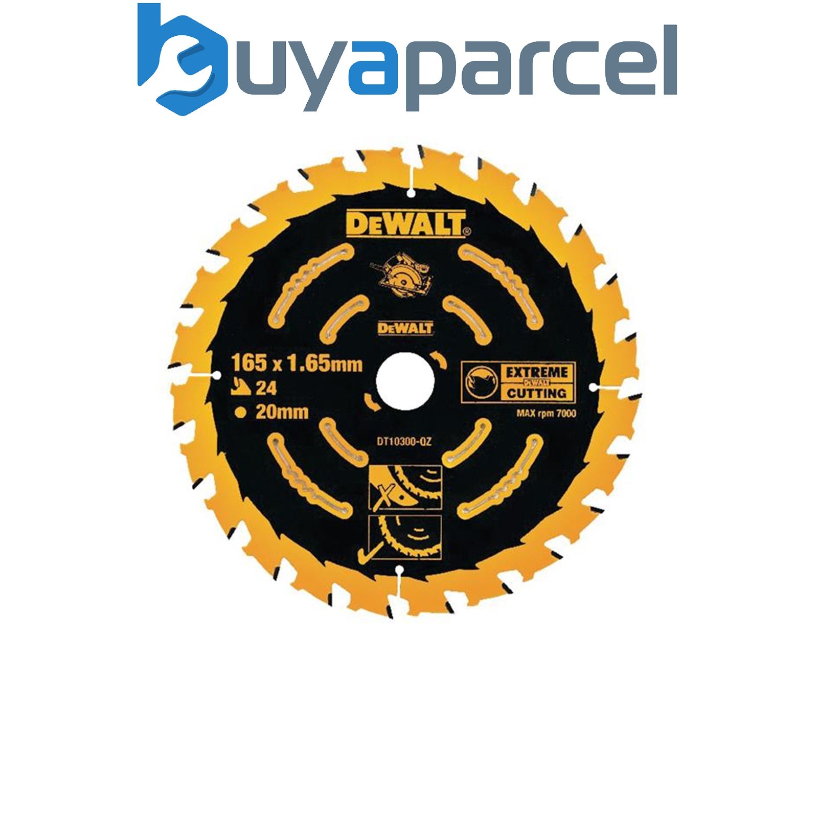 Dewalt DT10300-QZ Extreme Framing Circular Saw Blade 165 x 20mm x 24T