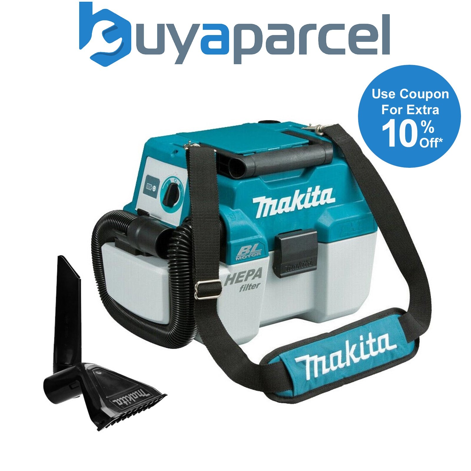 Makita DVC750LZX1 18V Brushless Wet & Dry Vacuum Cleaner LXT L-Class + Strap