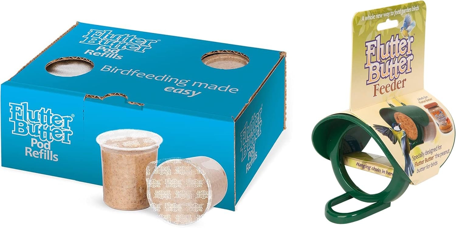Jacobi Jayne FB-PRO12 Flutter Butter EcoRefills Bird Food, Clear, 12 & FBF-2 Fl