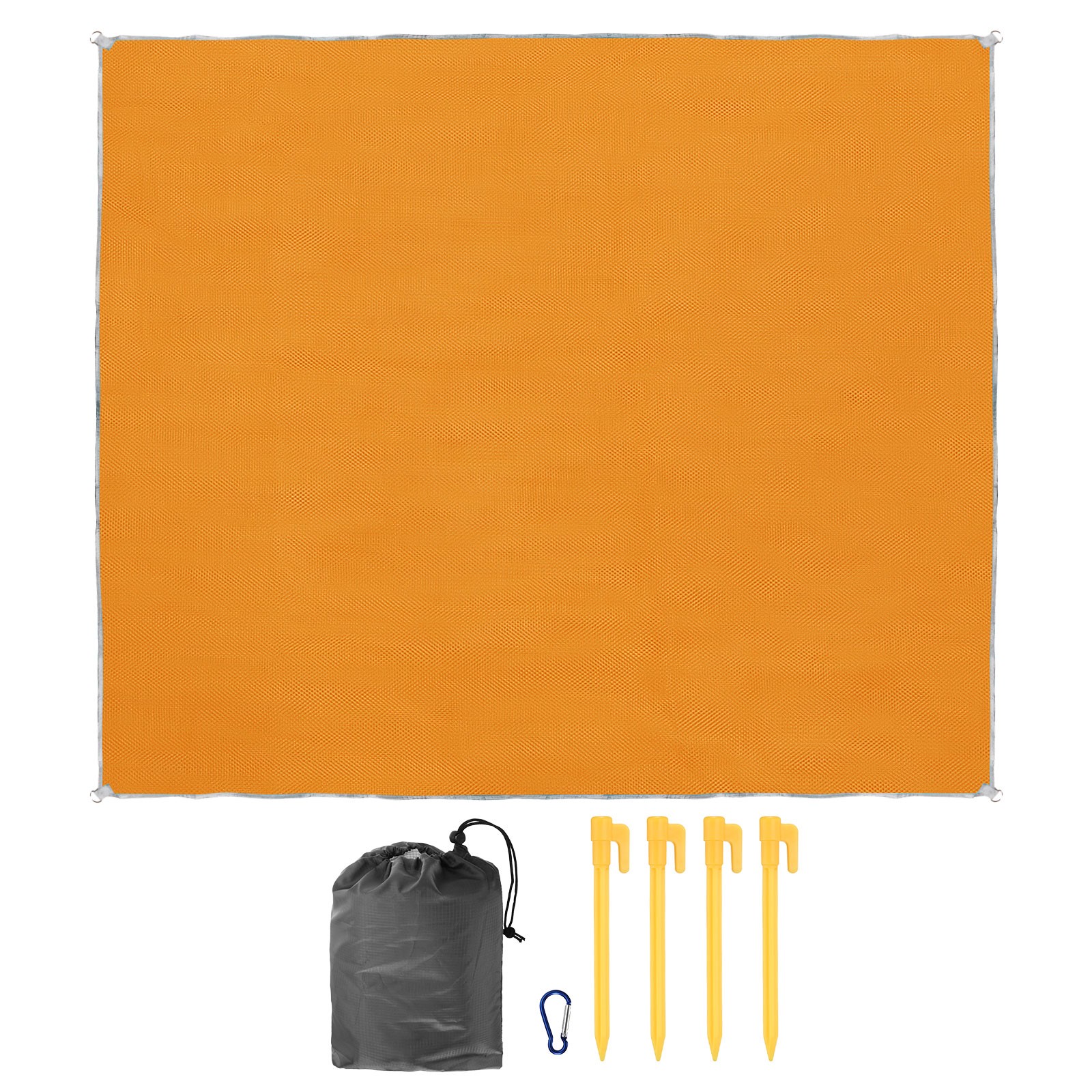 78"x78" Sand Proof Lightweight Beach Blanket, Sand Free Beach Mat, Orange