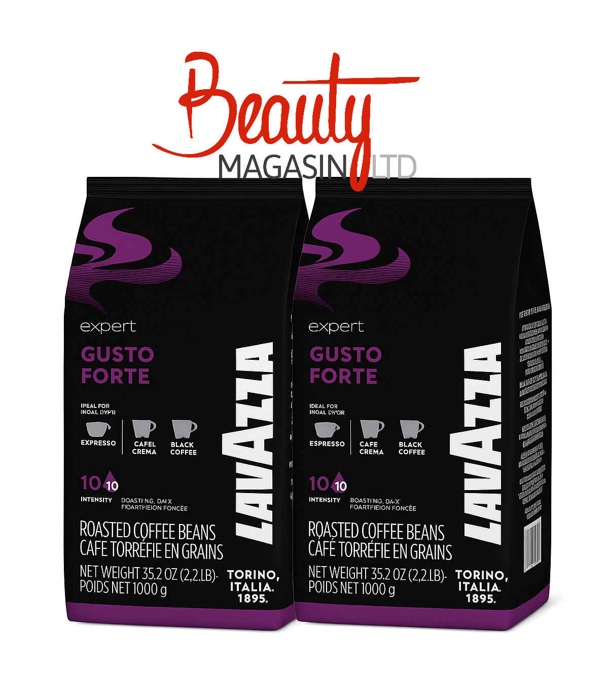 Lavazza Gusto Forte Coffee Beans 1KG (Pack Of 2)