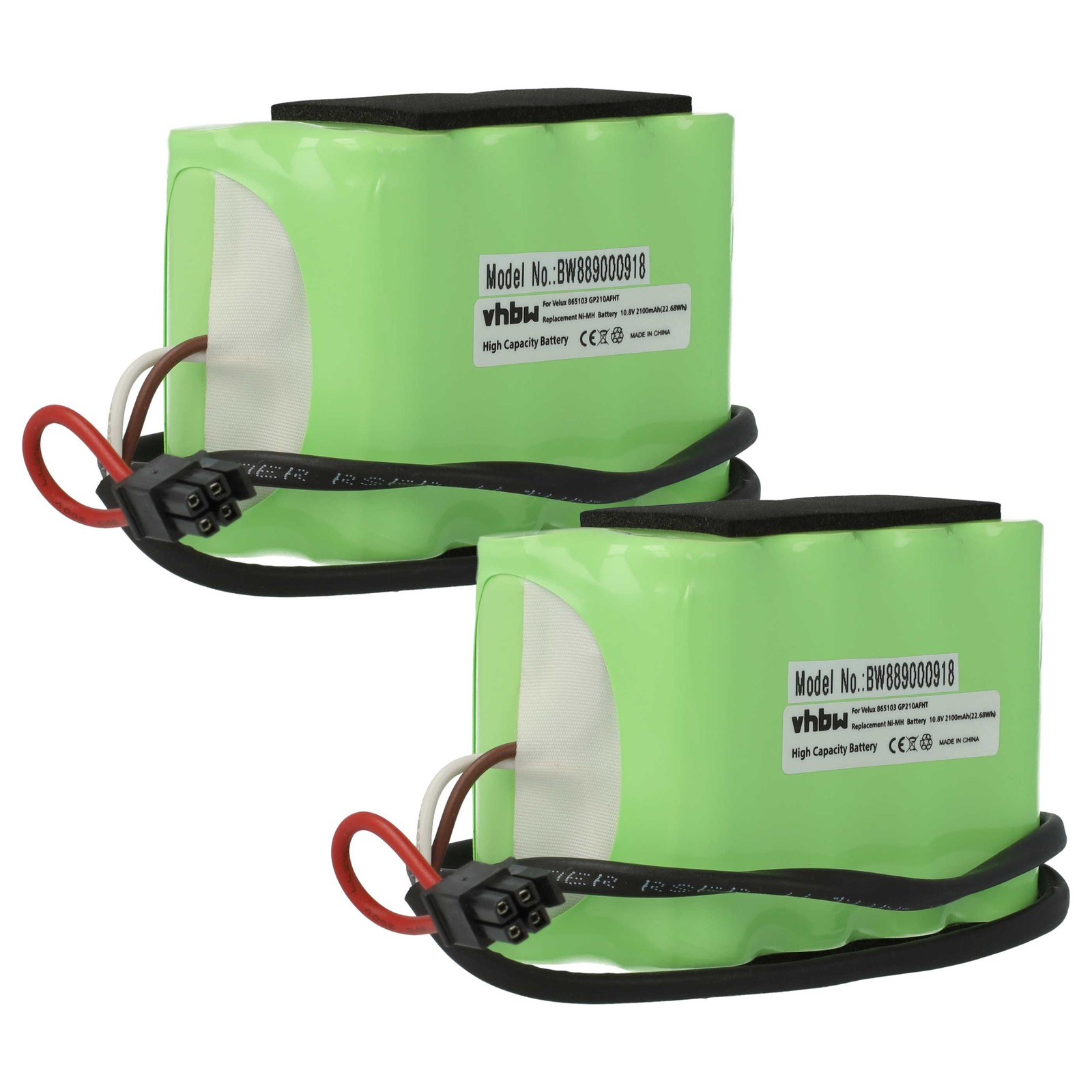 2x Battery for Velux 10.8V NiMH