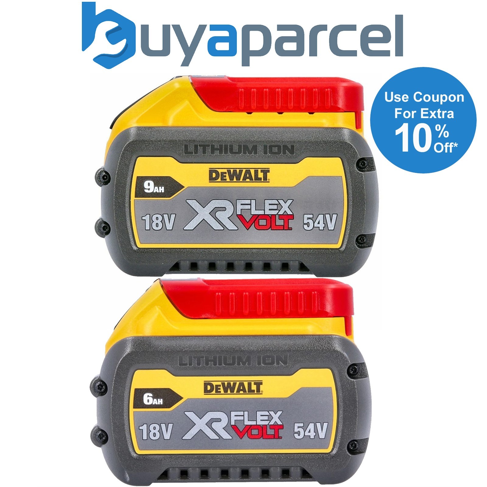 Dewalt 18v / 54v XR FLEXVOLT Twin Pack DCB547 + DCB546 9.0ah + 6.0ah Battery