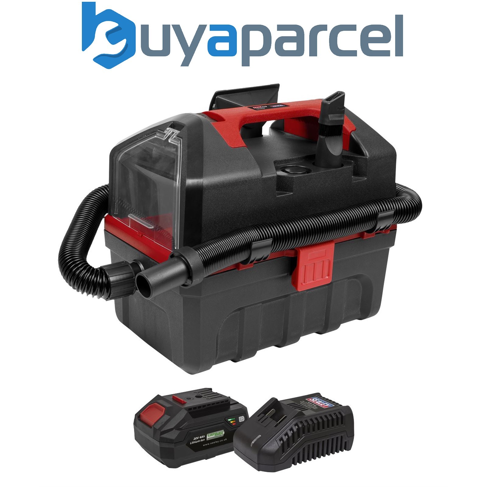 Sealey CP20VWDVKIT1 SV20 Series 10L Cordless Wet & Dry Vacuum Kit 20V 4Ah