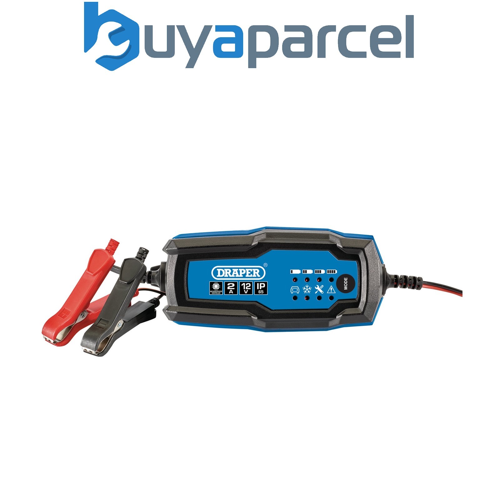 Draper 53488 12V Smart Charger and Battery Maintainer, 2A