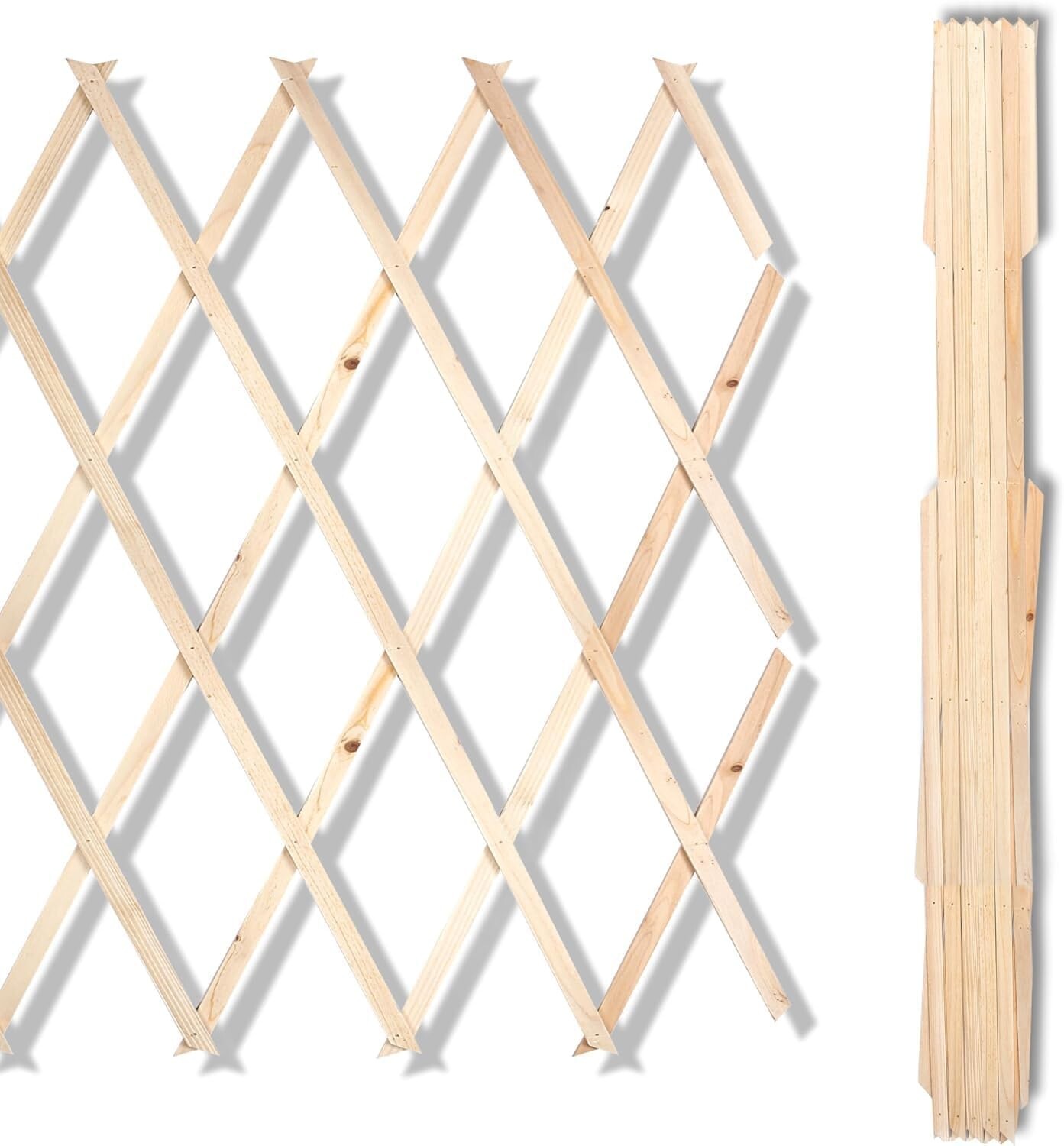 3pk Expanding Wooden Garden Trellis Plant Flower Support Climber Screening 6ft
