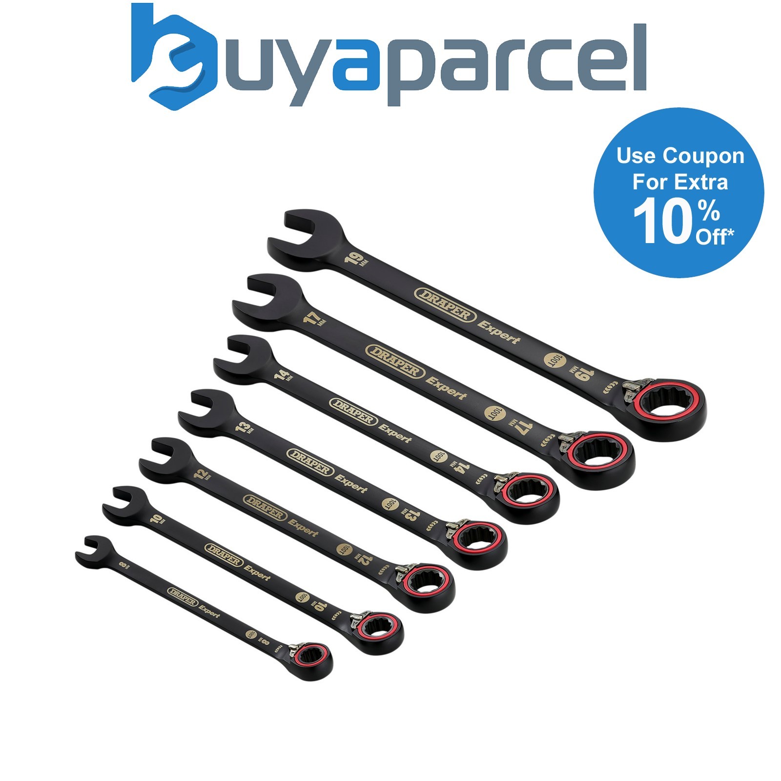 Draper 03911 Draper Expert HI-TORQ Metric Reversible Ratchet Combination Spanner