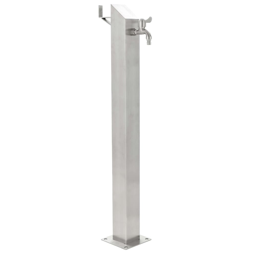 Garden Water Column Stainless Steel Square 95cm Watering Irrigation vidaXL