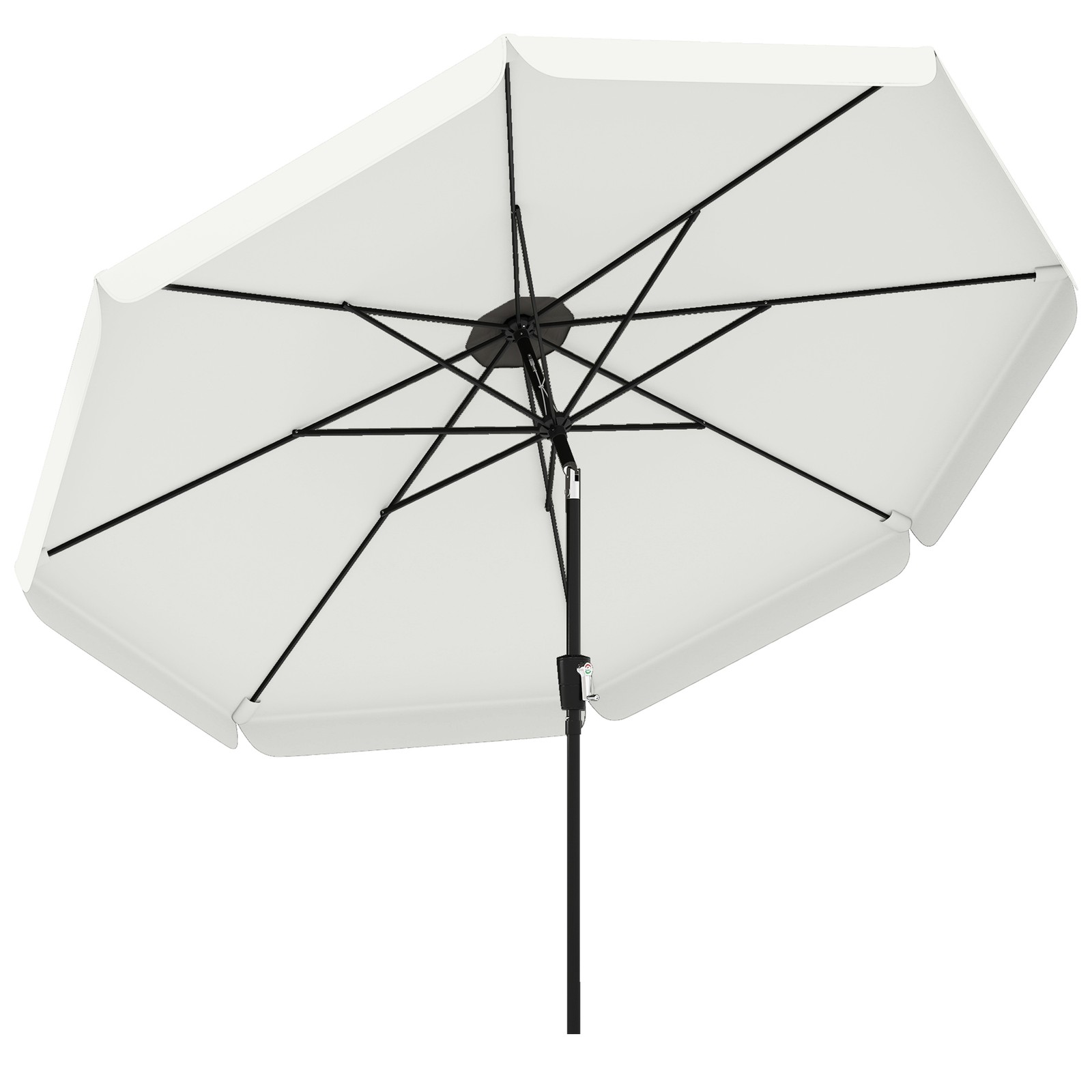 Outsunny 3 m Garden Parasol with Tilt & Crank, UPF30+ Outdoor Table Umbrella