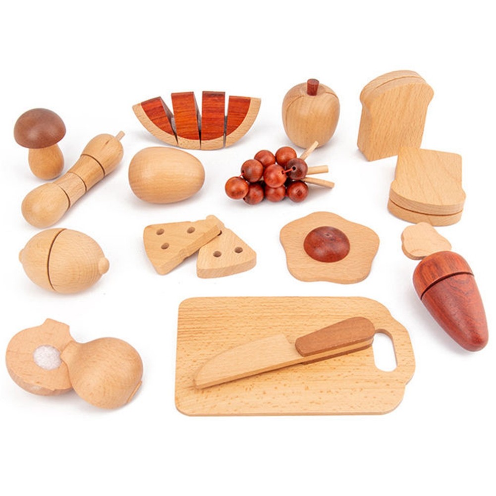 Natural Wooden Fruit and Vegetable Cooking, Simulated Color, Kindergarten5035