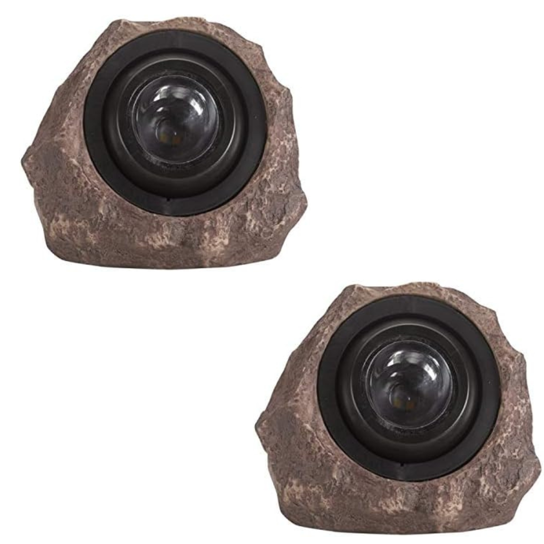Large Solar Rock Light 15 Lumen Spotlight Outdoor Garden Patio Pond Ornament