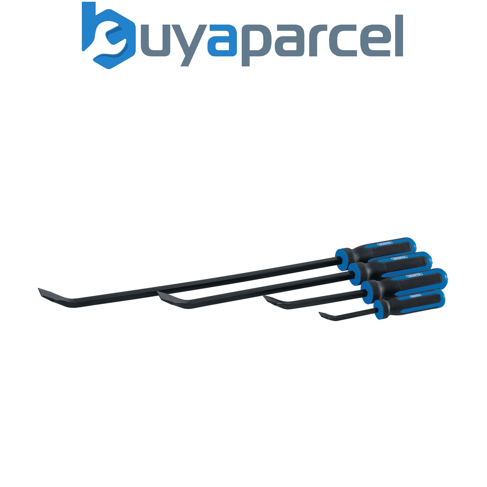Draper 92034 'Pound Thru' Soft Grip Pry Bar Set (4 Piece)