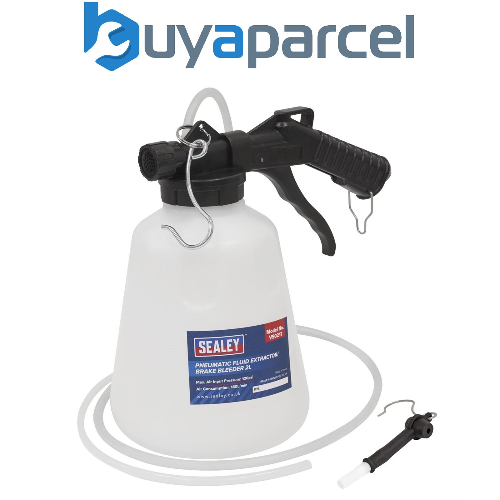 Sealey VS0217 Pneumatic Fluid Extractor/Brake Bleeder 2L