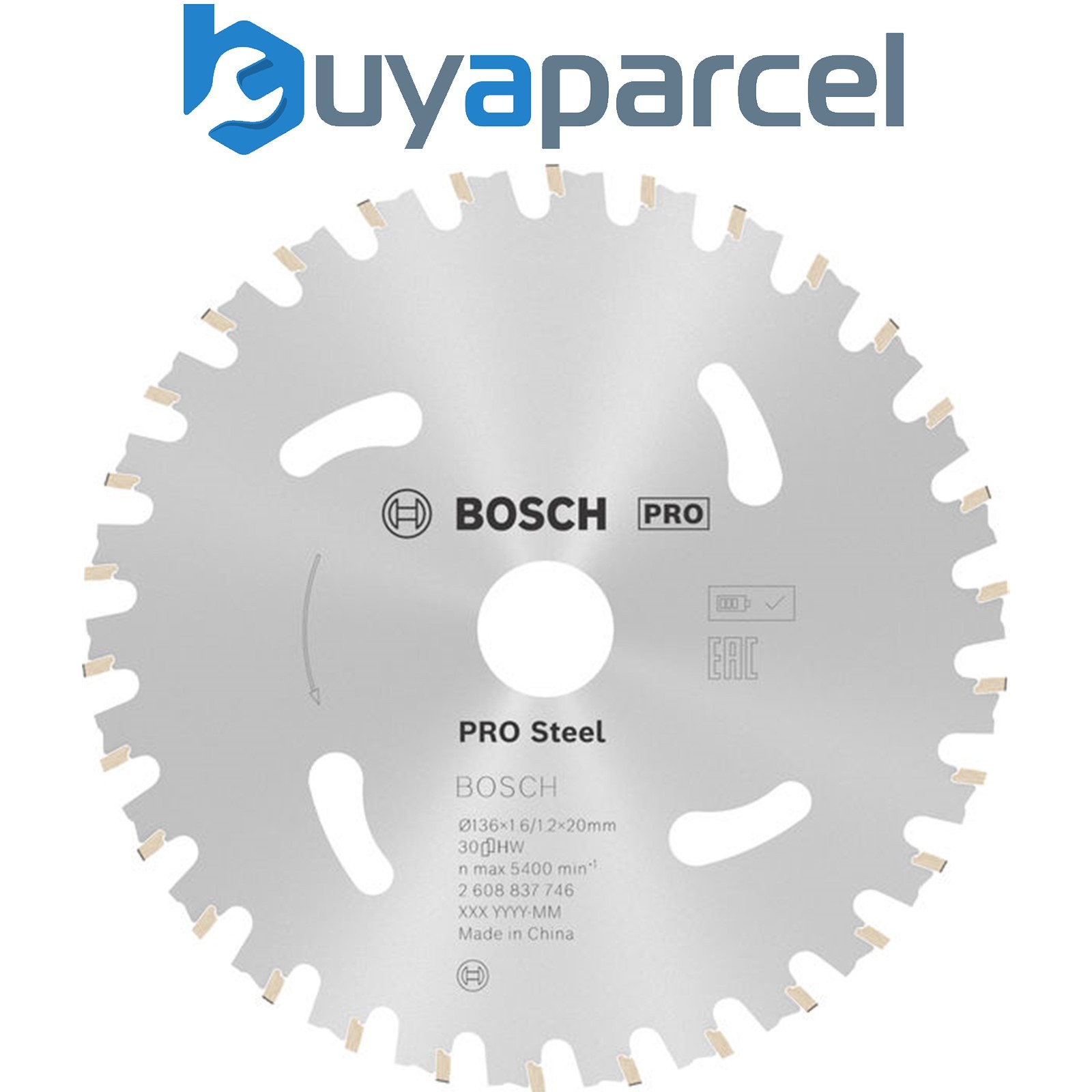 Bosch PRO Steel cordless Circular Saw Blade 136 x 1.6 x 20 mm 2608837746