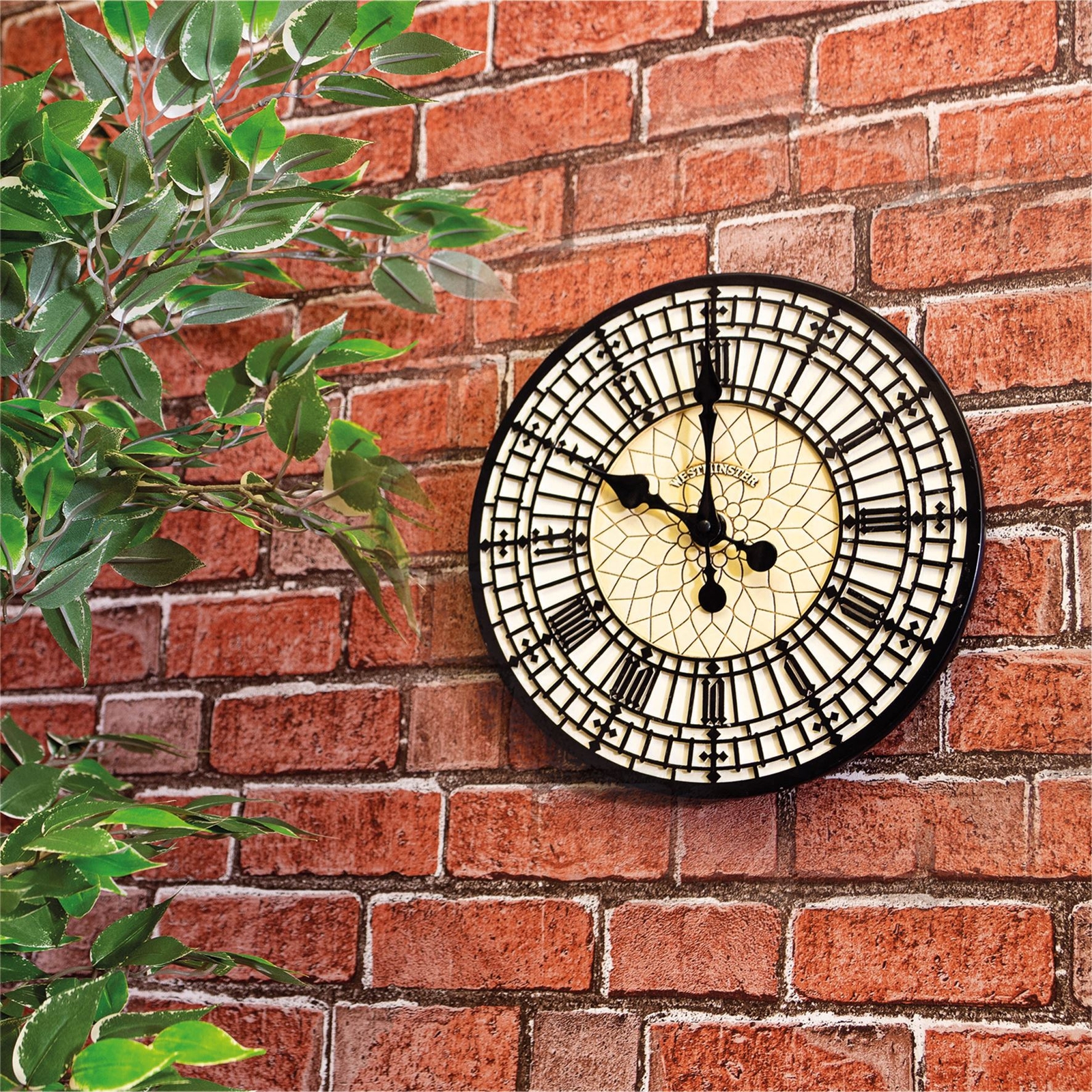 Garden Clock Outdoor Indoor 12" Garden Station Wall Clock Big Ben Westminster
