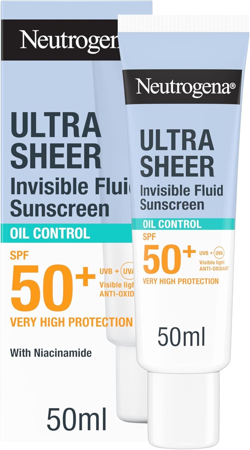 Neutrogena Ultra Sheer Invisible Fluid Sunscreen Oil Control SPF50+ (1x 50ml),