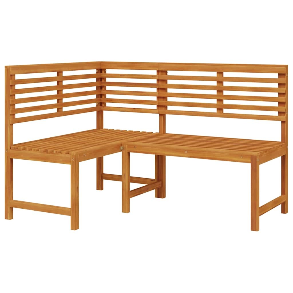 Solid Acacia Wood Garden Corner Bench Outdoor Balcony Lounge Chair vidaXL