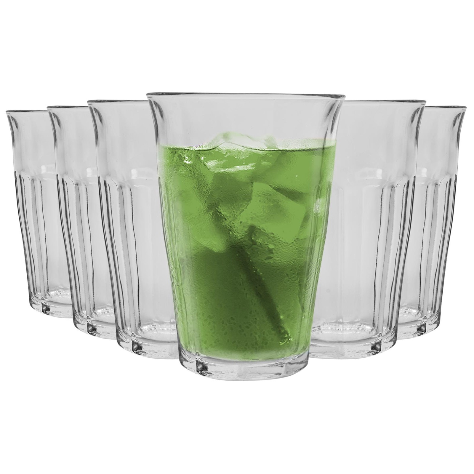 Duralex Picardie Highball Cocktail Glasses Tumblers Set 360ml x6