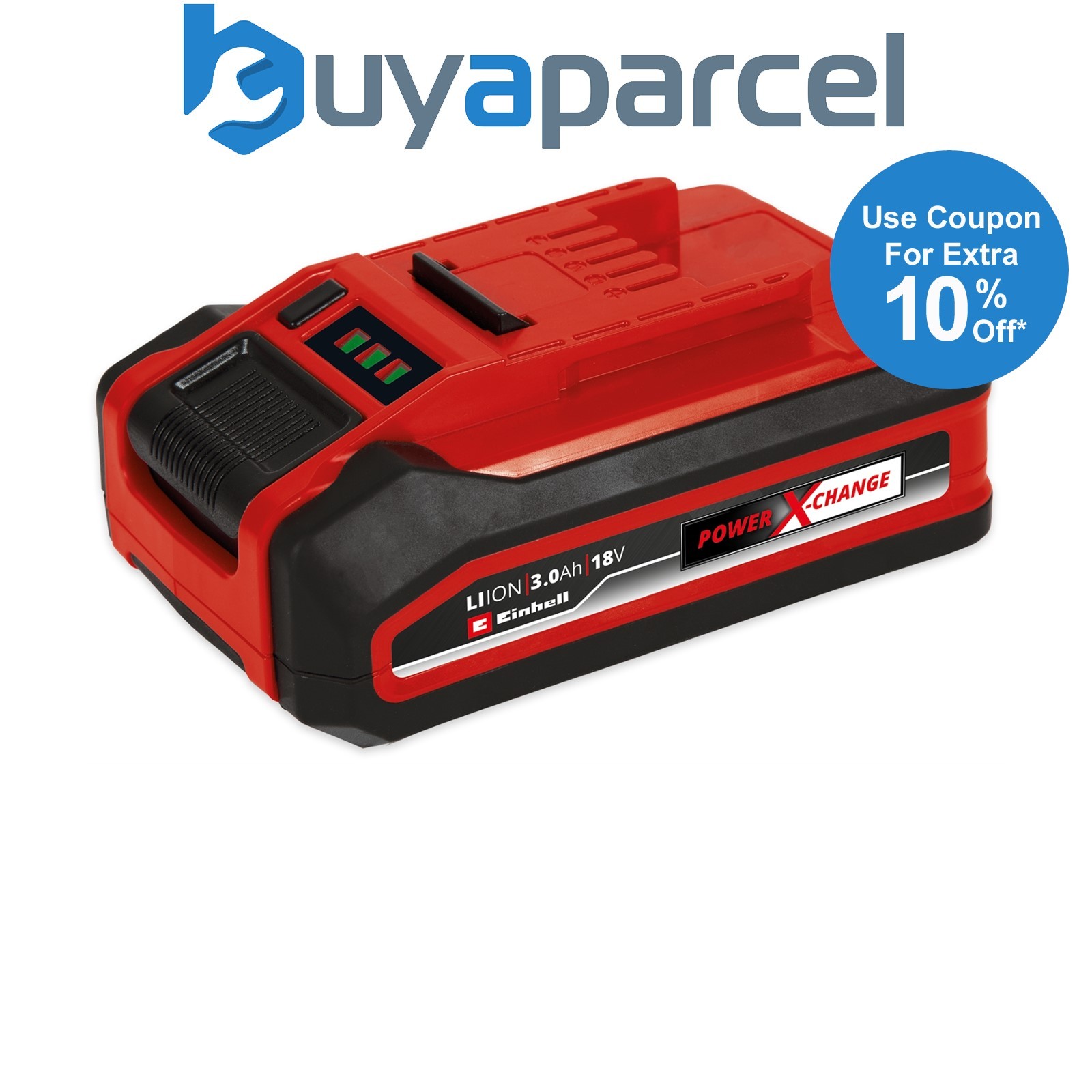 Einhell 3.0Ah Battery Power X-Change PLUS 18V Rechargeable LED Dust Resistant