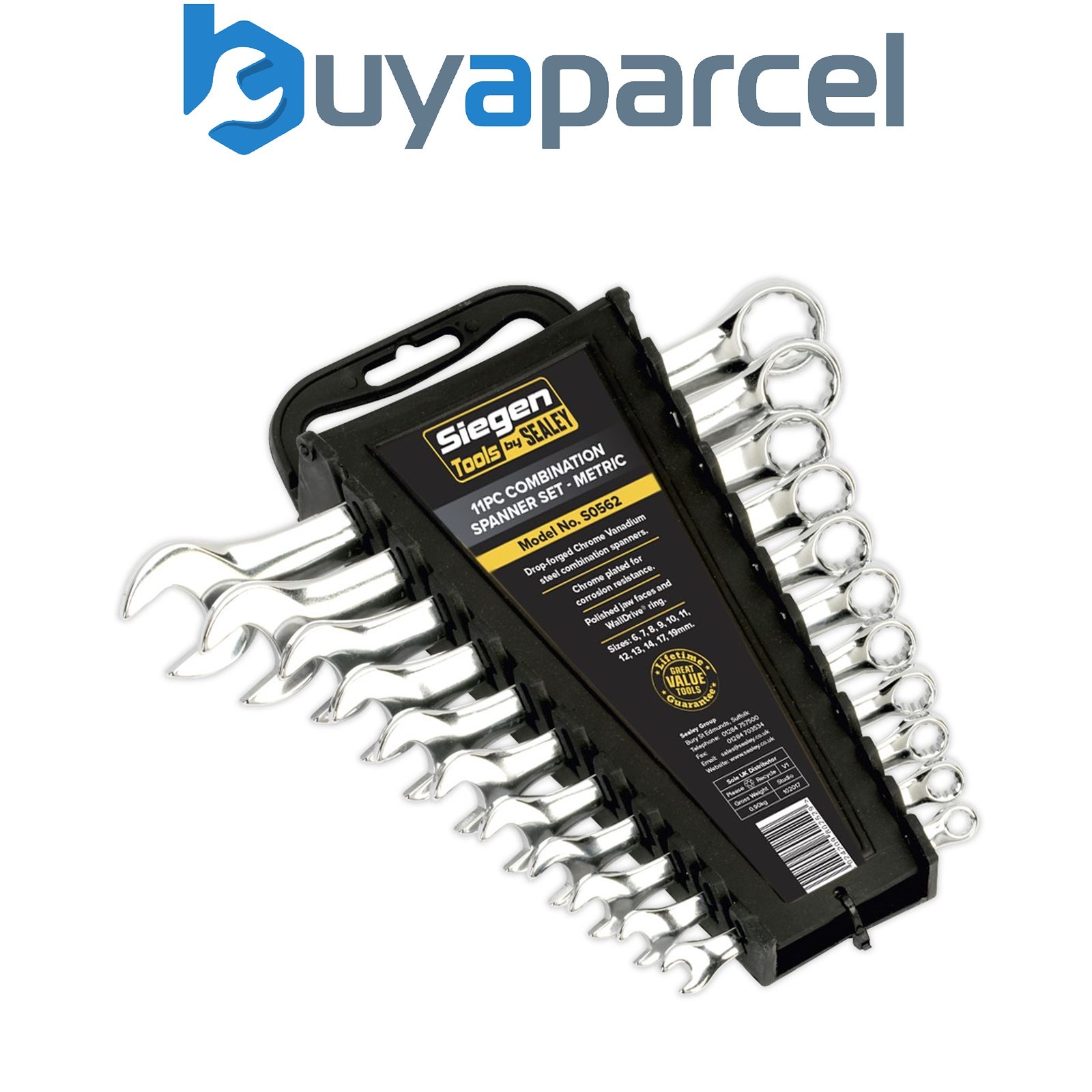 Sealey S0562 Siegen Combination Spanner Set 11pc