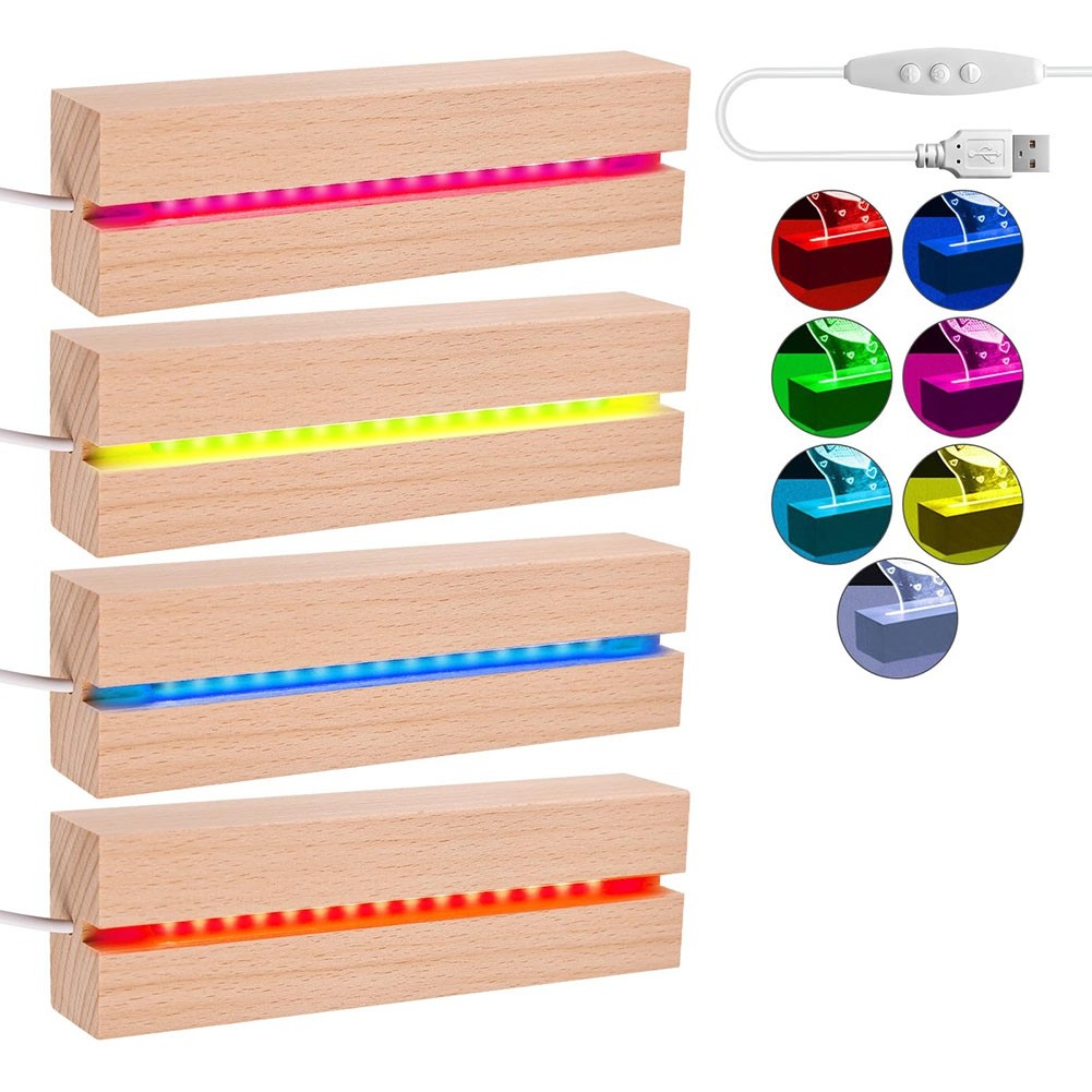 LED Wooden Socket, LED Light Base, USB Wooden Base, LED Lights Socket,5254