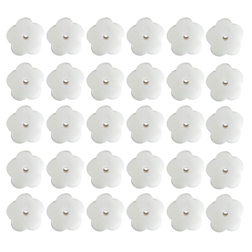 3X(30Pcs White Flower Type Sponge Oil Scum Sponge Swimming Pool Oil6865