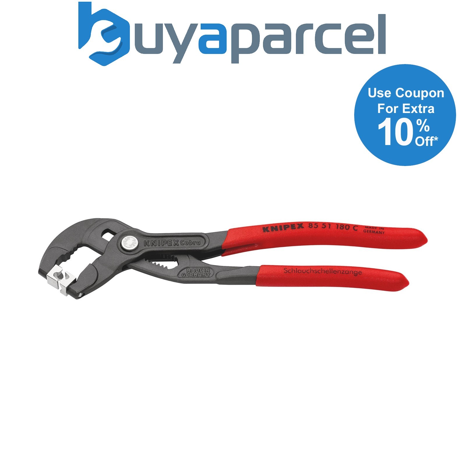Draper 25941 KNIPEX 85 51 180 C SB Hose Clamp Pliers, 180mm (self-service card/b