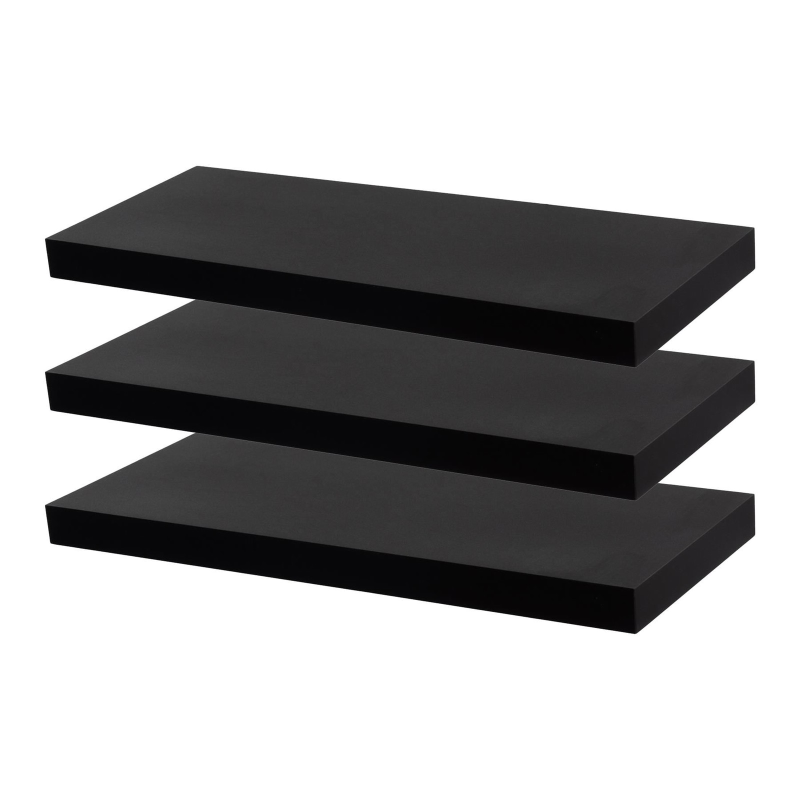 6x Modern Floating Shelves Wall Mounted Living Room Bedroom Storage 60cm Black