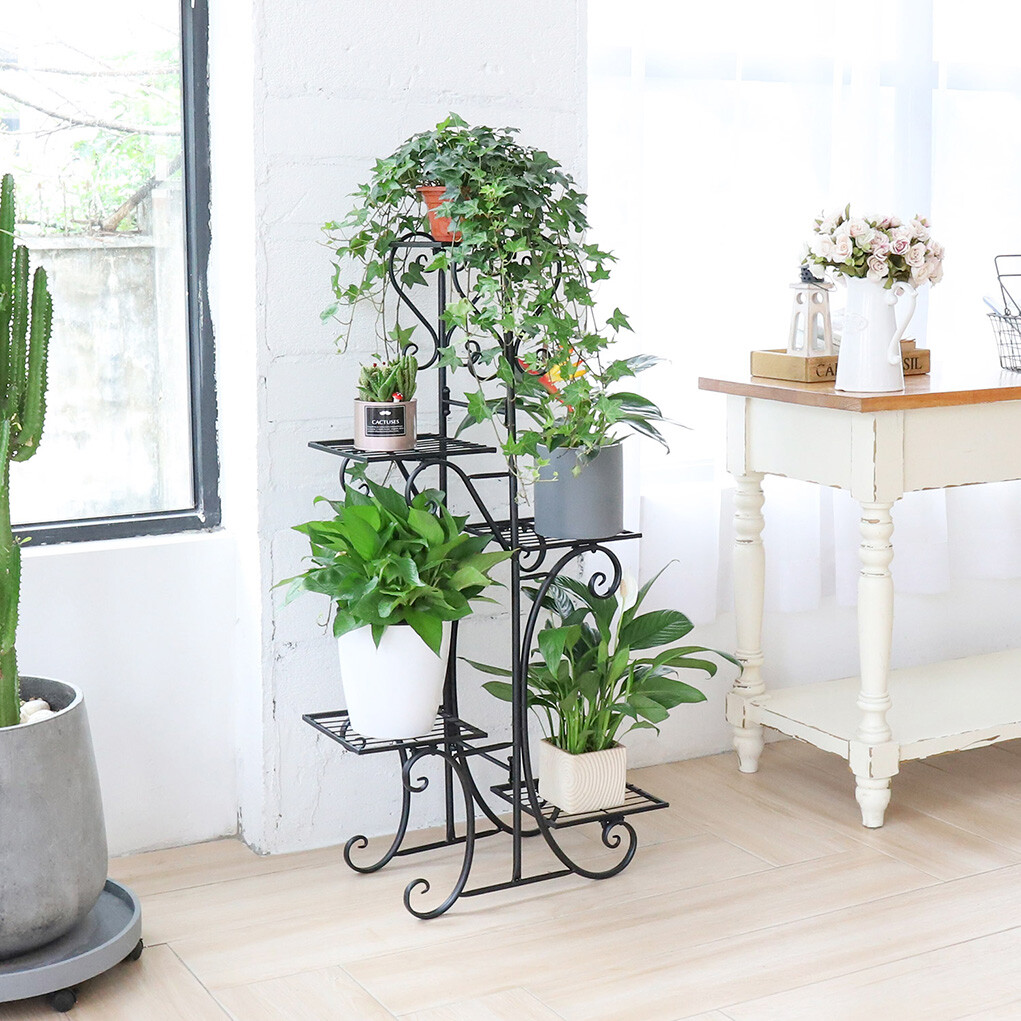 5 Tiers Tall Garden Planter Stand Balcony Succulent Plant Pot Display Show Shelf