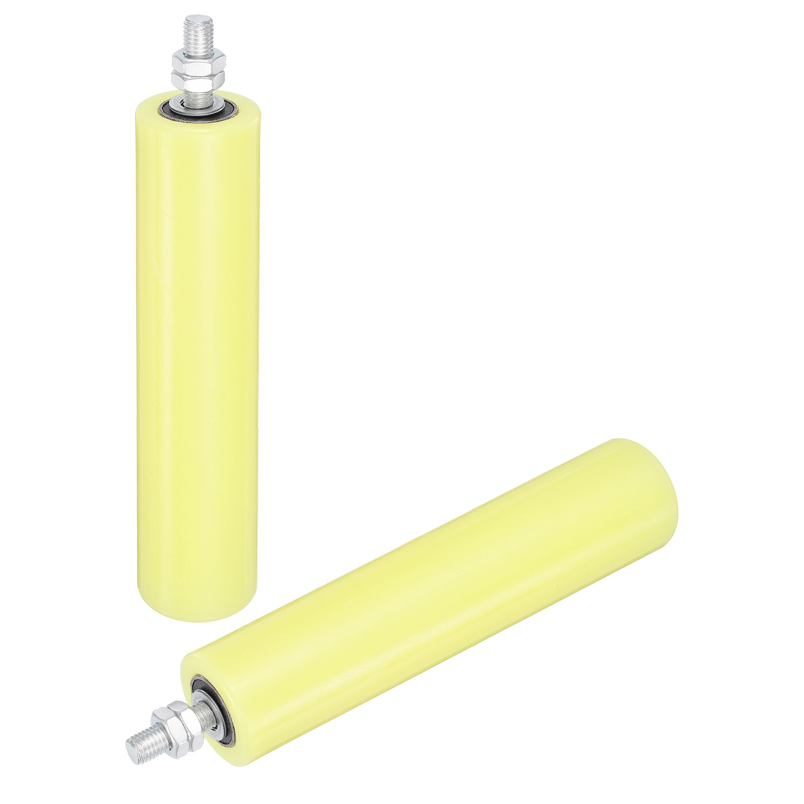 2Pcs Slide Gate Guide Roller, 8" Nylon Sliding Gate Support Assembly, Yellow