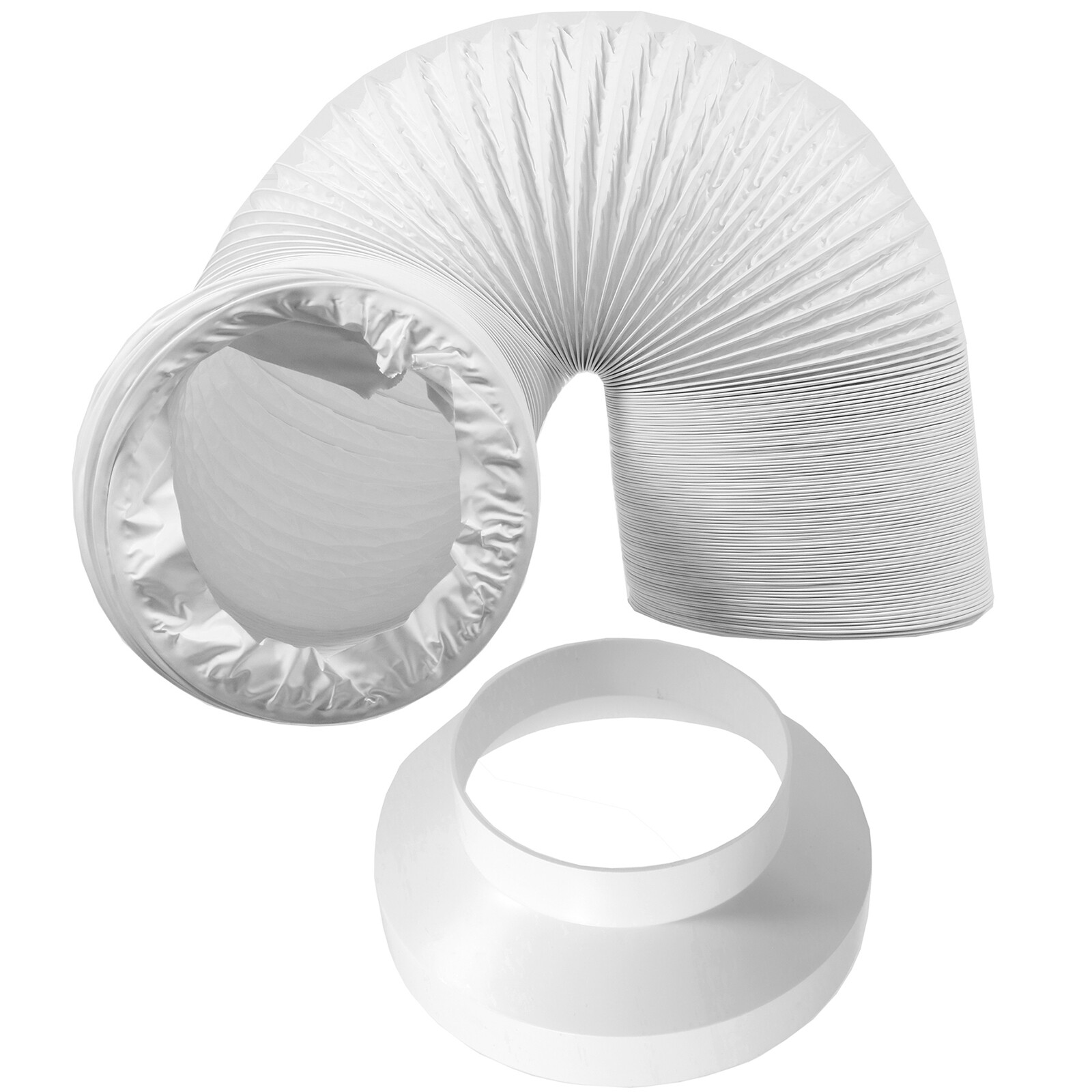 Air Conditioner Duct Hose Kit 152mm x 6 Metre Vent Pipe + 6" 4" Reducer Adaptor