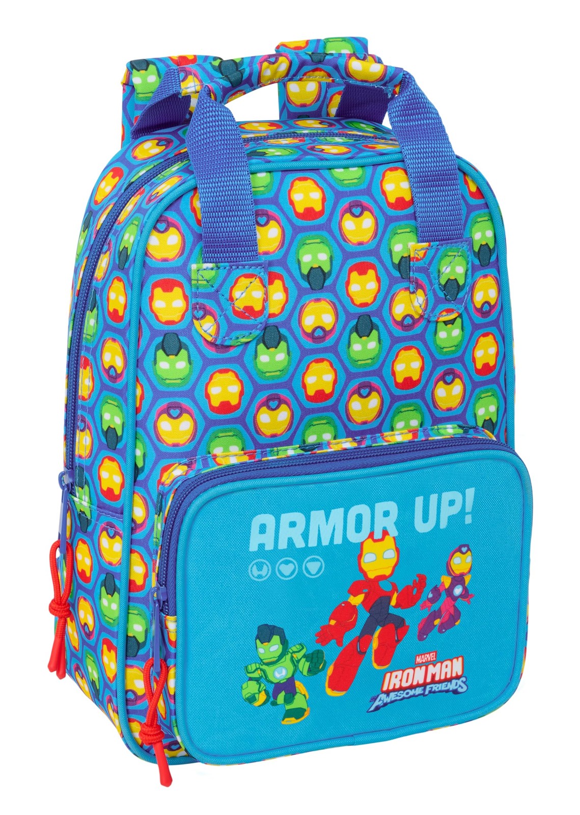 Iron Man – Children's Backpack, Adaptable with Handles, Recyclable Fabric, Ideal