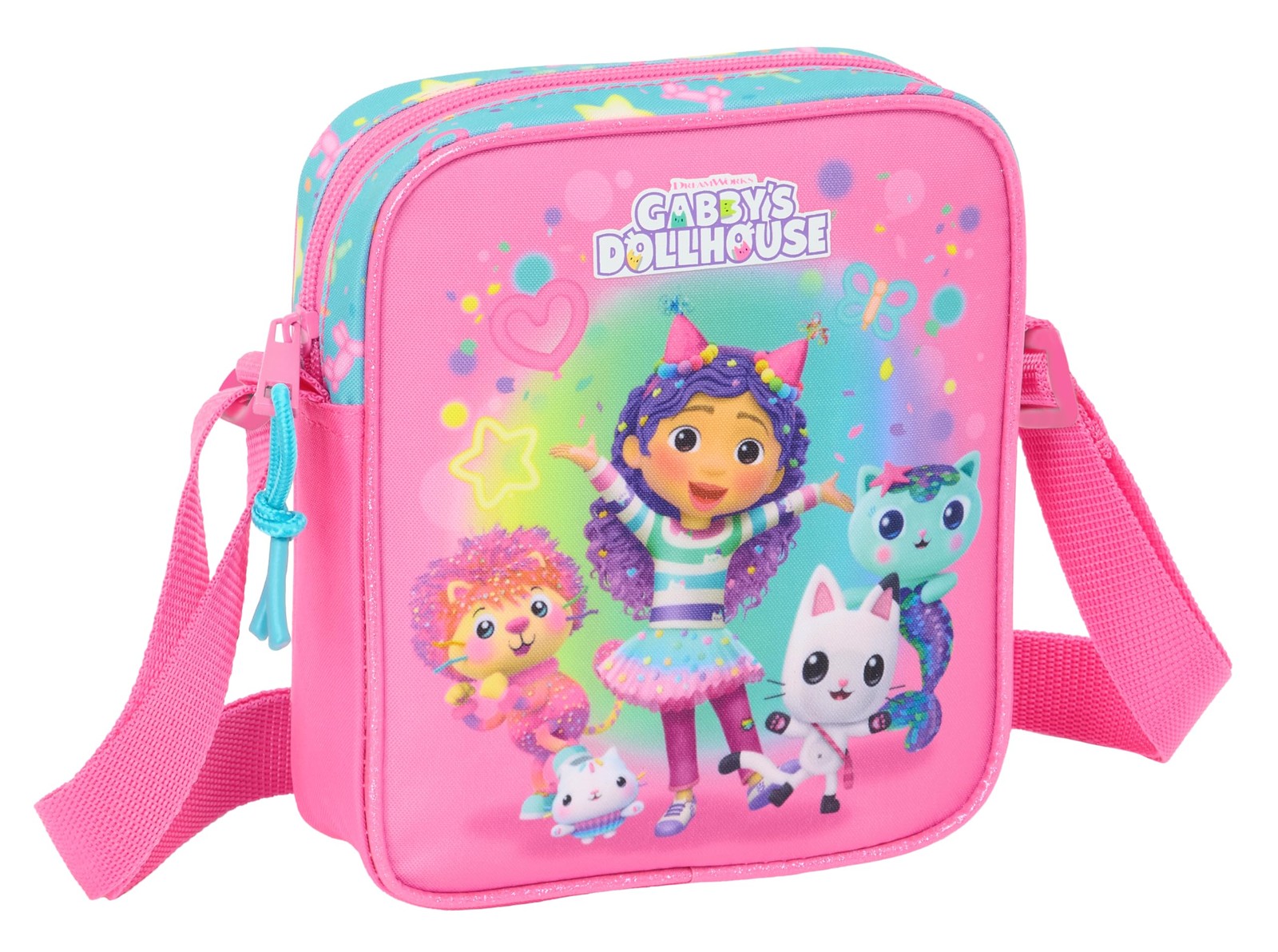 safta GABBY'S DOLLHOUSE CONFETTI Small Shoulder Bag, Children's Bag, Ideal for C