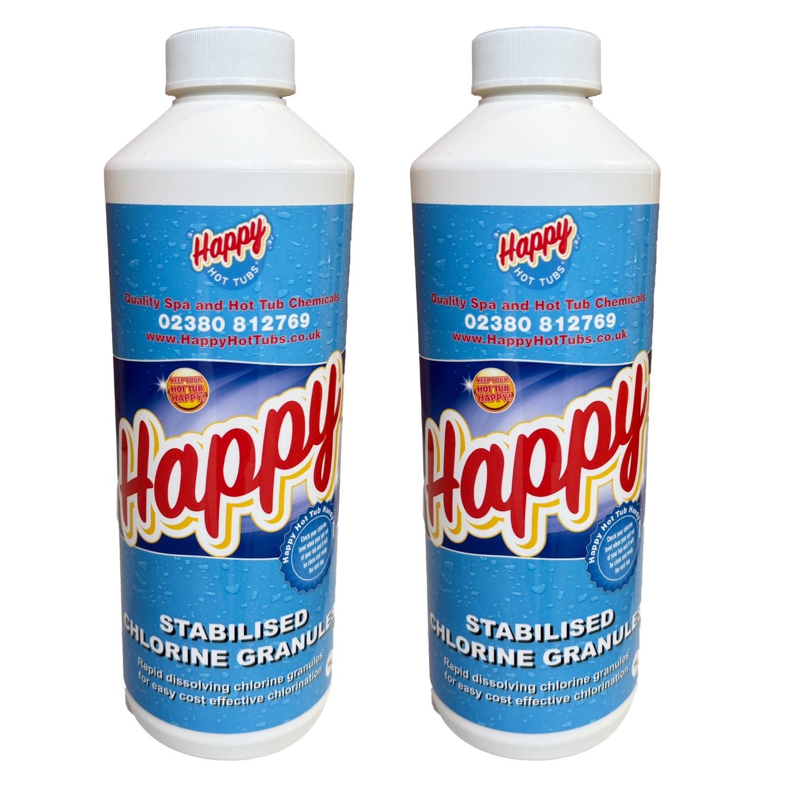 Happy Hot Tubs Chlorine Granules 2kg Hot Tub Spa Tubs Swimming Pool Chemicals