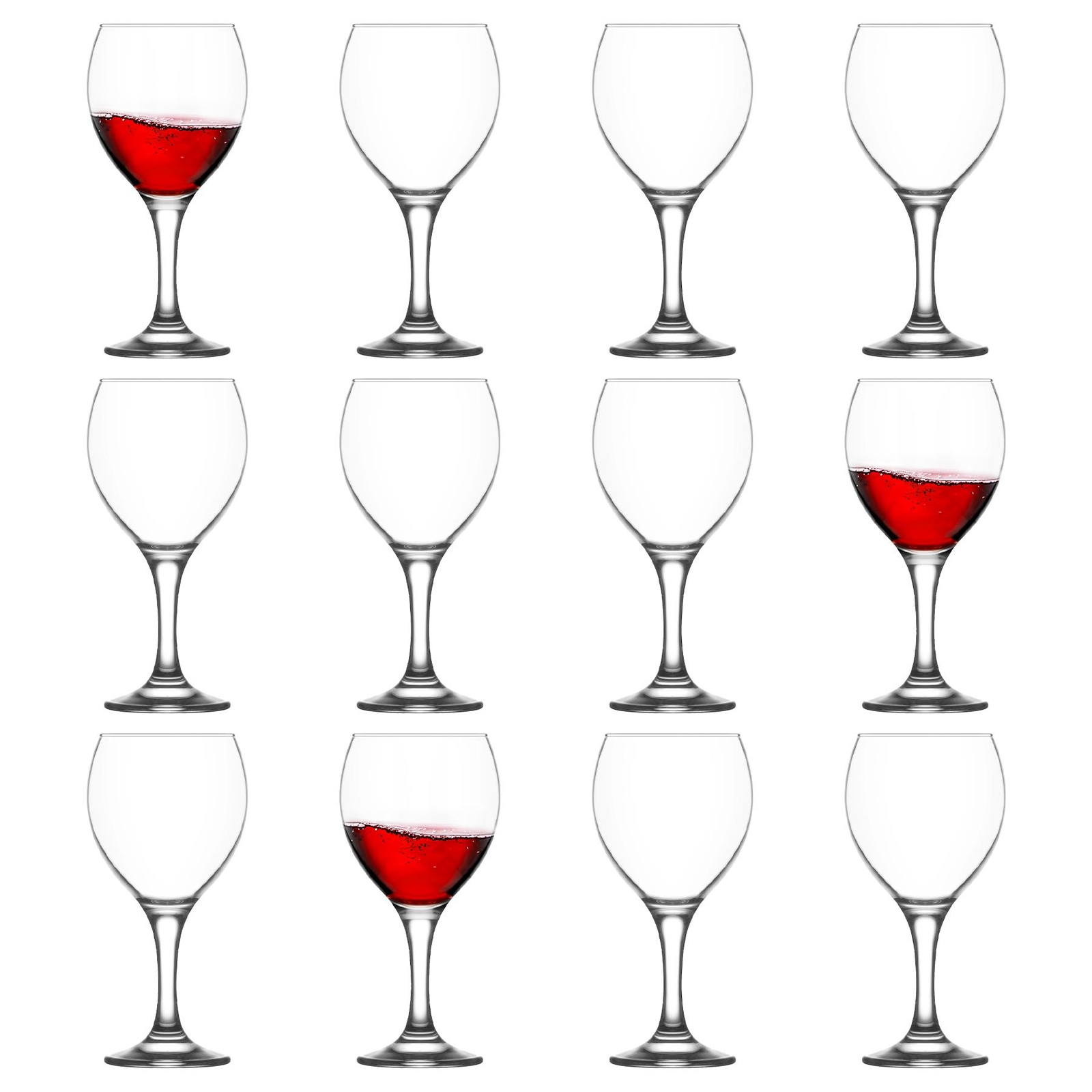 12x LAV 365ml Misket Red Wine Glasses Party Cocktail Drinking Glass Goblet Set